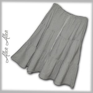 ALLEN ALLEN Linen Tiered Skirt - 2X
